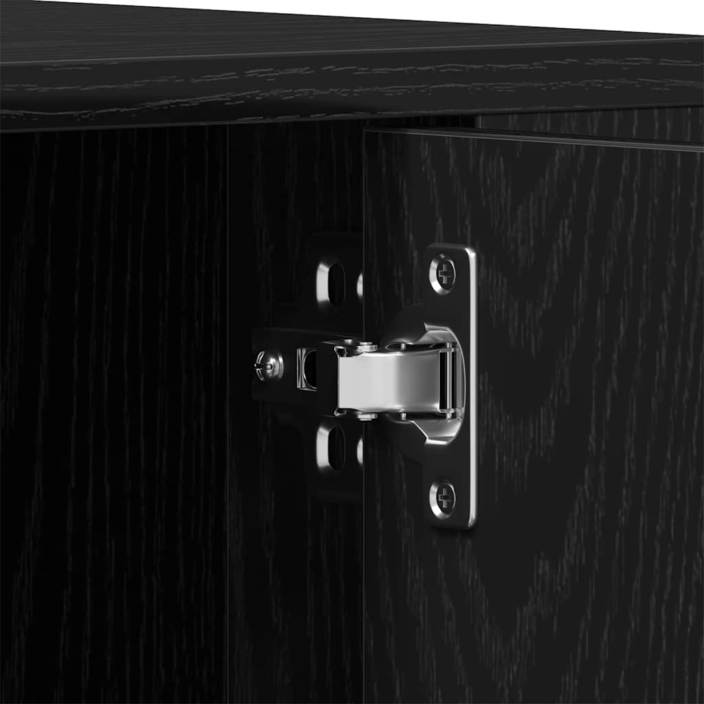 TV Cabinet 100 x 35 x 40 cm Black oak Engineered wood