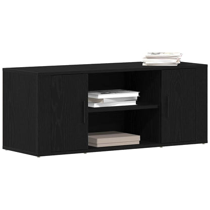 TV Cabinet 100 x 35 x 40 cm Black oak Engineered wood
