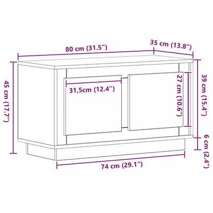 TV Cabinet 80 x 35 x 45 cm Artisan oak Engineered wood