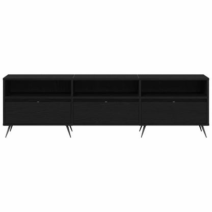 TV Cabinet Black oak 150 x 30 x 44.5 cm Engineered wood