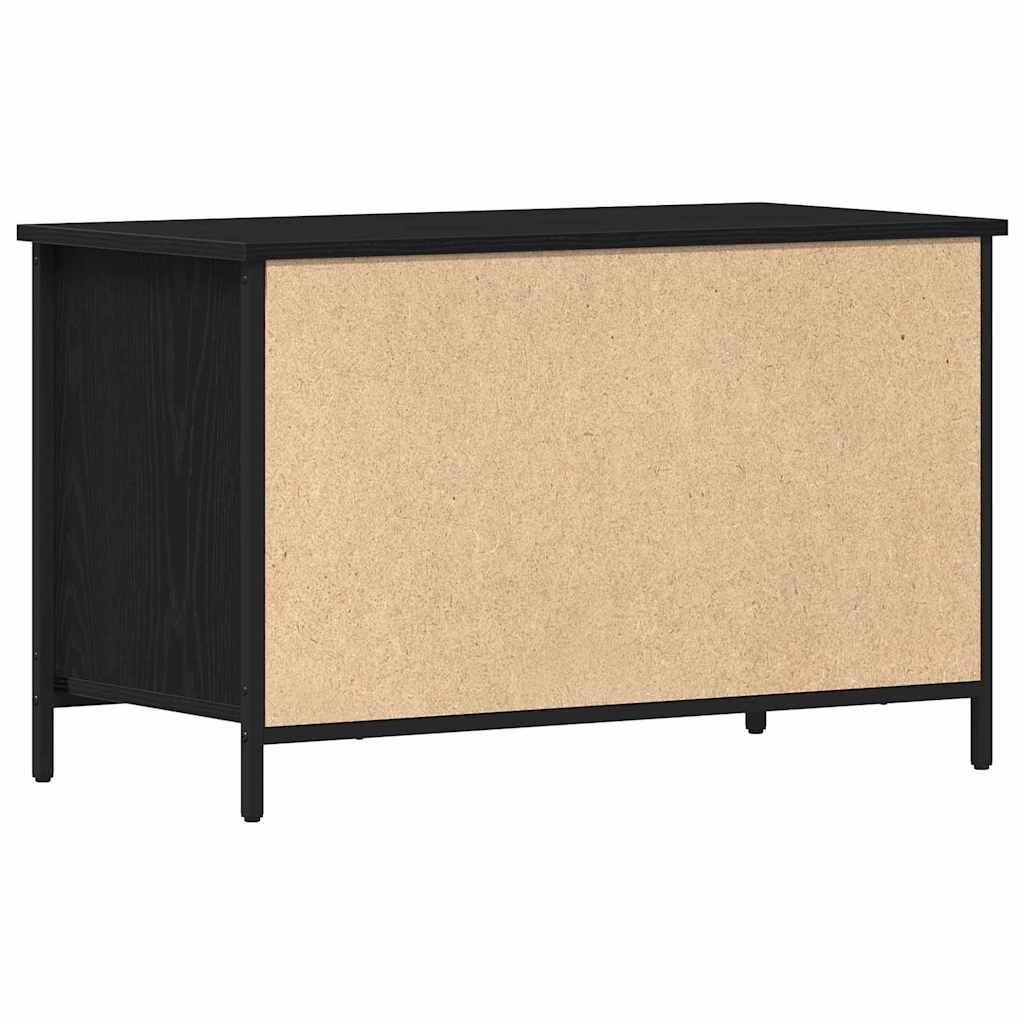 TV Cabinet Black oak 80 x 40 x 50 cm Engineered wood