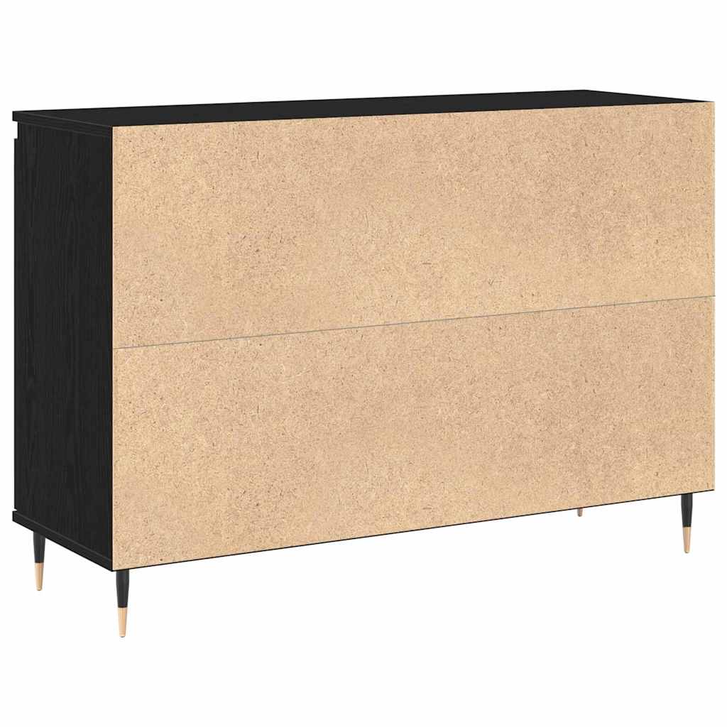 Sideboard Black Oak 101.5 x 35 x 70 cm Engineered Wood