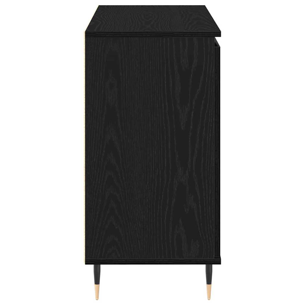 Sideboard Black Oak 101.5 x 35 x 70 cm Engineered Wood
