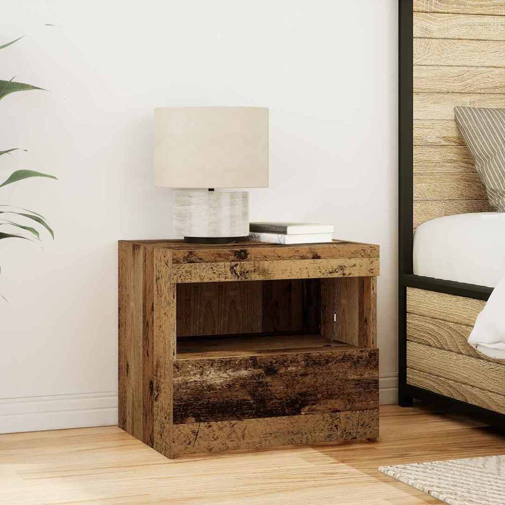 Bedside Cabinet Old Wood 50 x 40 x 45 cm Engineered Wood