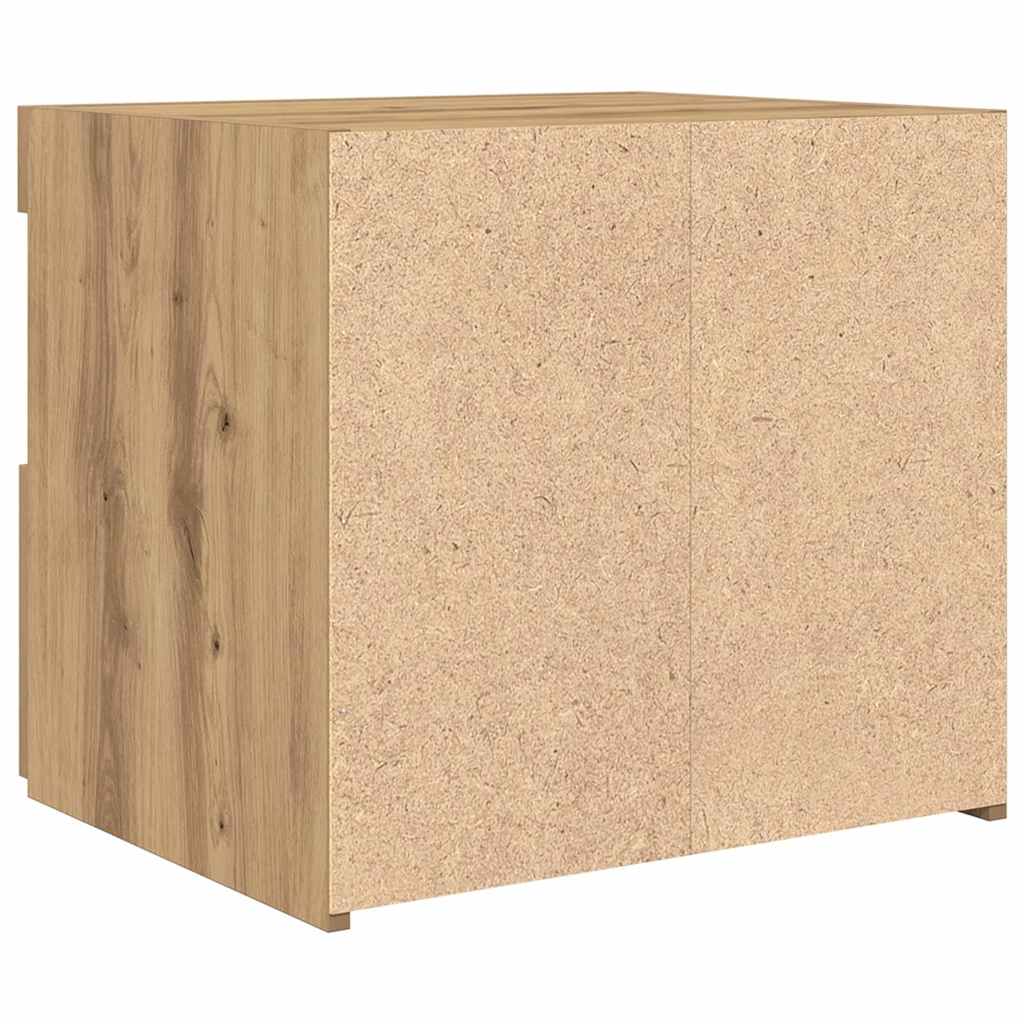 Bedside Cabinet with Drawer 2 pcs Artisan Oak 50 x 40 x 45 cm