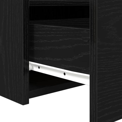 Bedside Cabinet Black Oak 50 x 40 x 45 cm Engineered Wood