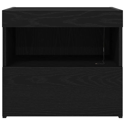 Bedside Cabinet Black Oak 50 x 40 x 45 cm Engineered Wood