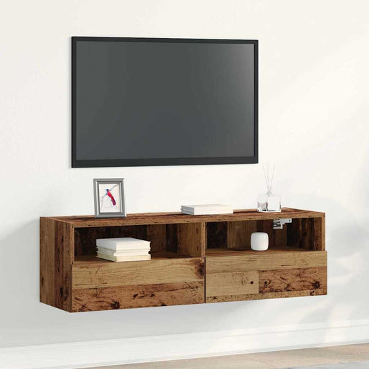 TV Wall Cabinet 100 x 30 x 30 cm Old wood Engineered Wood