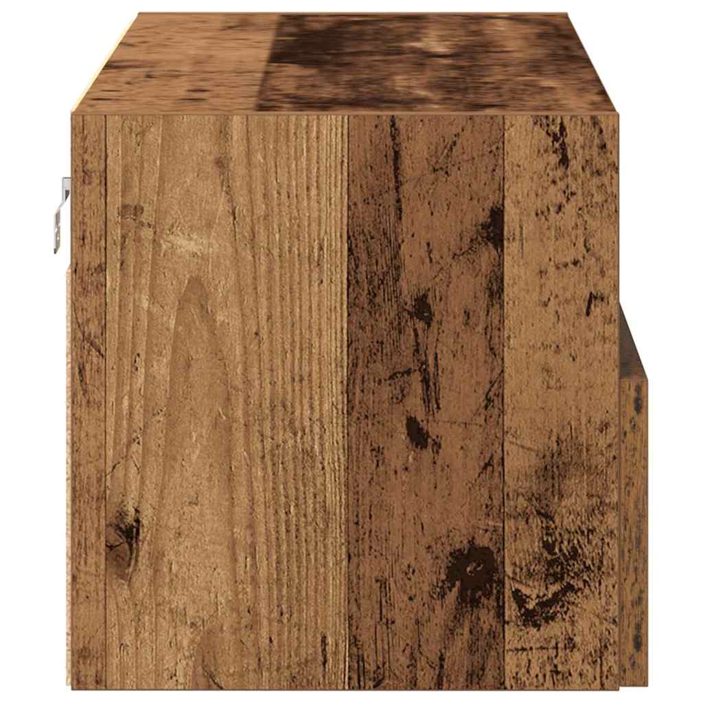 TV Wall Cabinet Old wood 100 x 30 x 30 cm Engineered Wood