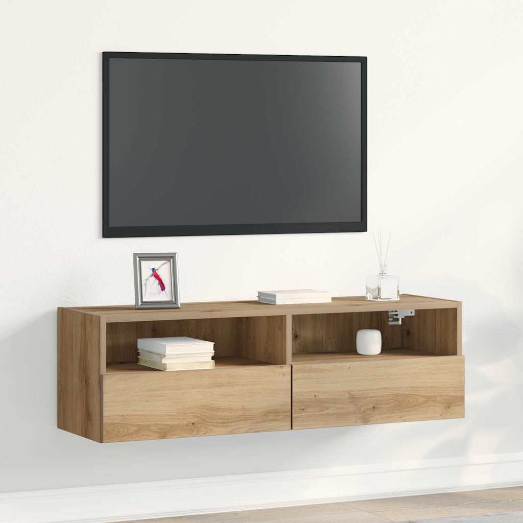 TV Wall Cabinet 100 x 30 x 30 cm Artisan oak Engineered Wood