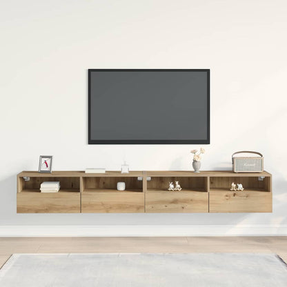 TV Wall Cabinet 2 pcs Artisan oak Engineered Wood