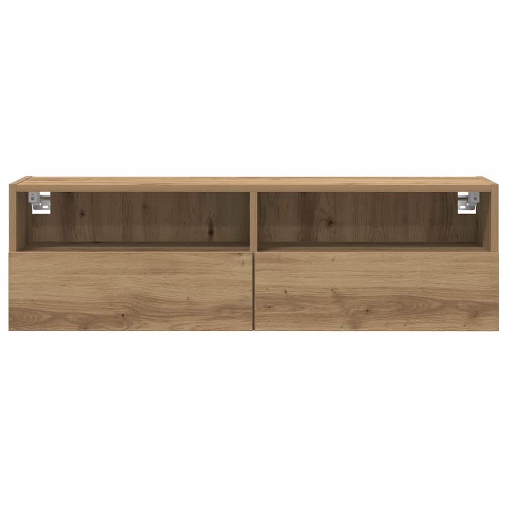 TV Wall Cabinet 2 pcs Artisan oak Engineered Wood