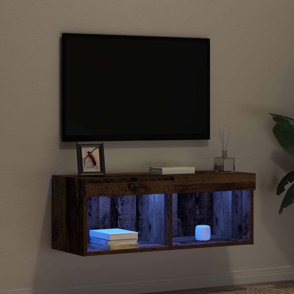 TV Cabinet Set Old wood 80 x 30 x 30 cm Engineered Wood