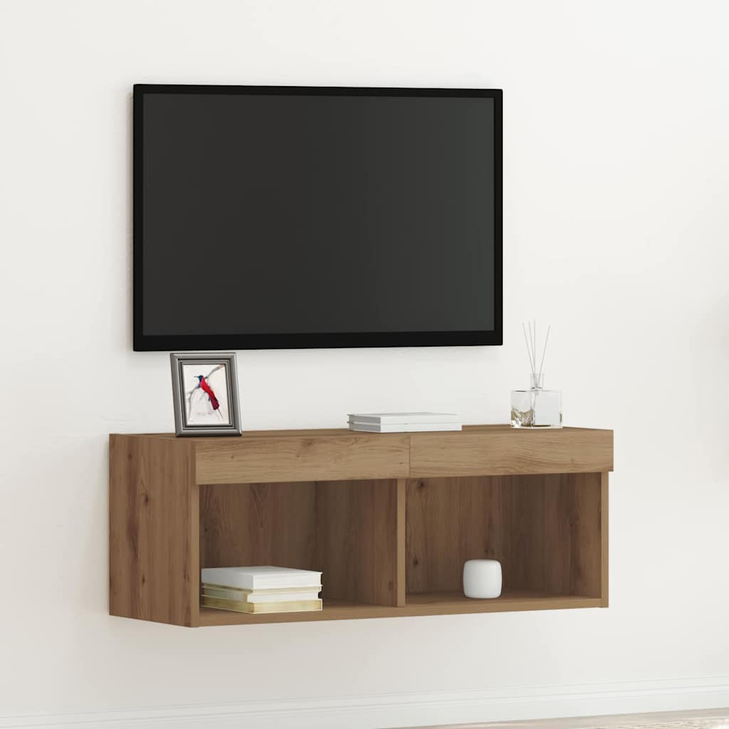 TV Cabinet Set 80 x 30 x 30 cm Artisan oak Engineered Wood