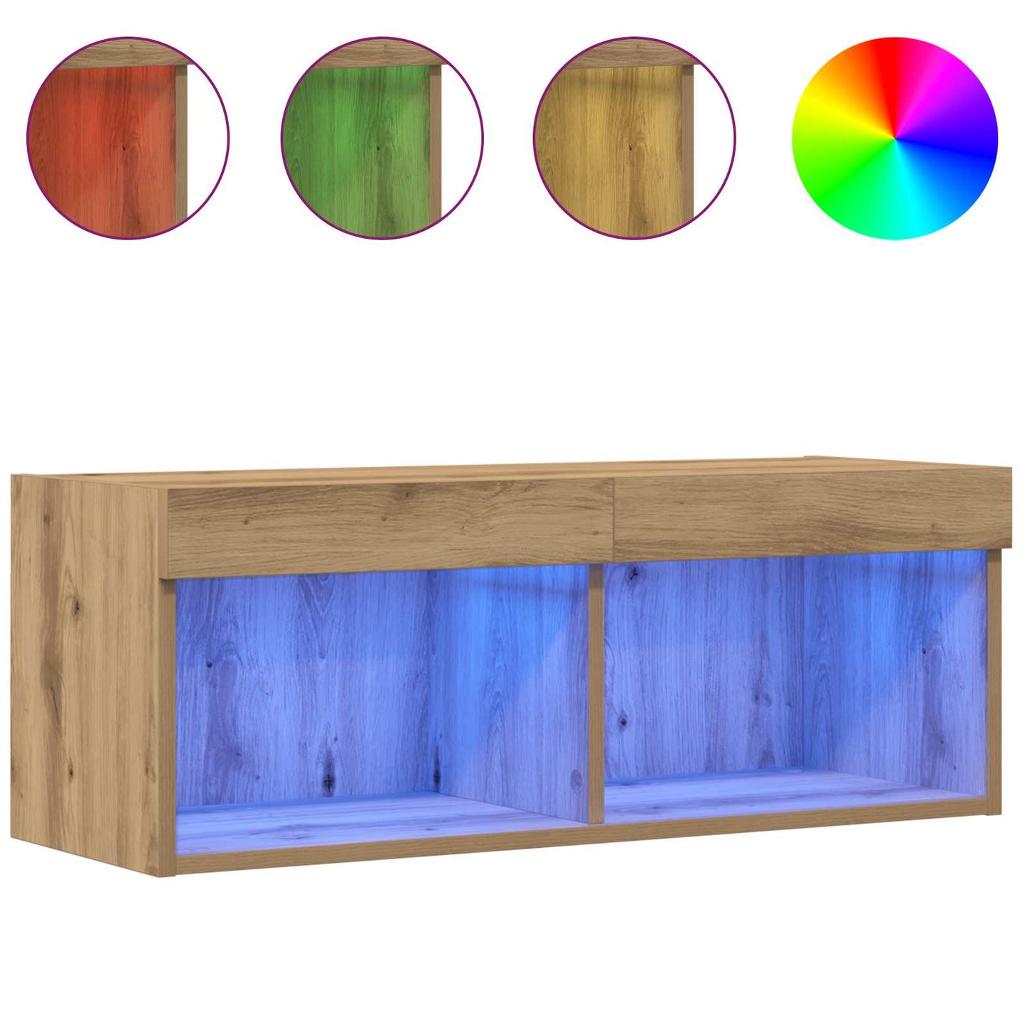 TV Cabinet Set 80 x 30 x 30 cm Artisan oak Engineered Wood