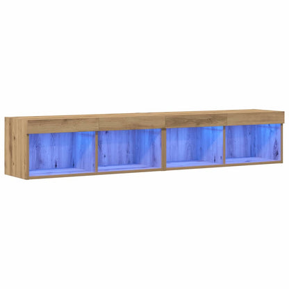 TV Cabinet Set 2 pcs Artisan Oak Engineered Wood
