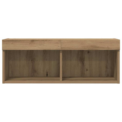 TV Cabinet Set 2 pcs Artisan Oak Engineered Wood