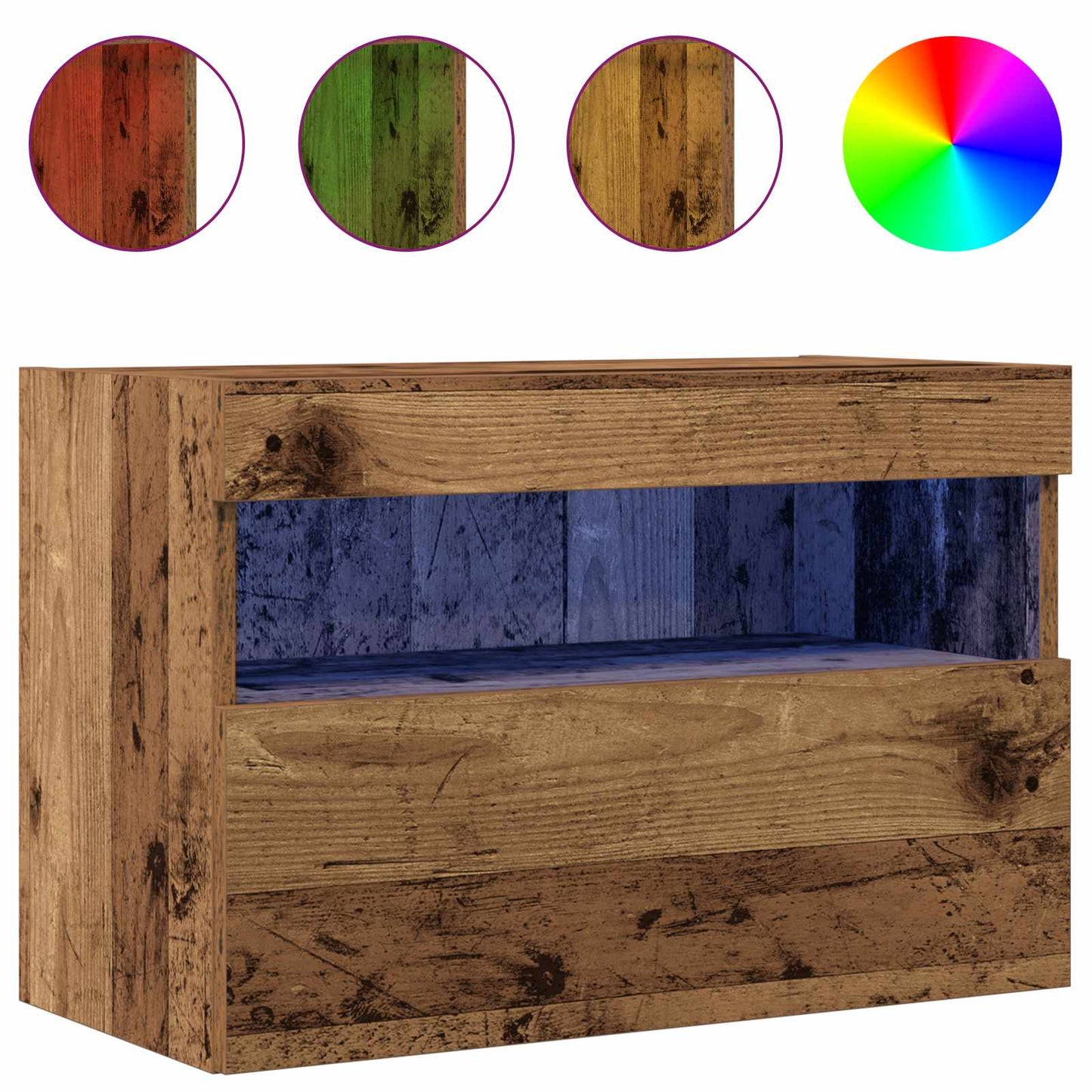 TV Wall Cabinet Old wood 60 x 30 x 40 cm Engineered Wood
