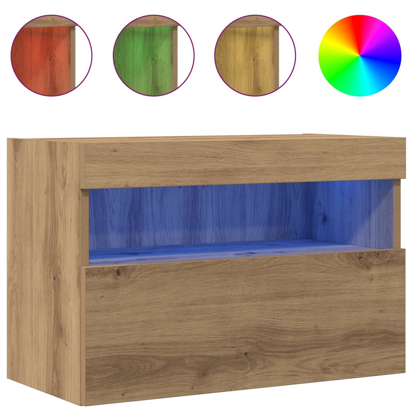 TV Wall Cabinet 60 x 30 x 40 cm Artisan oak Engineered Wood