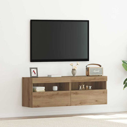 TV Wall Cabinet 2 pcs Artisan oak Engineered Wood