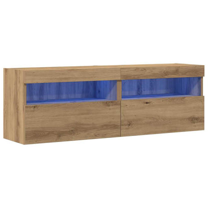 TV Wall Cabinet 2 pcs Artisan oak Engineered Wood