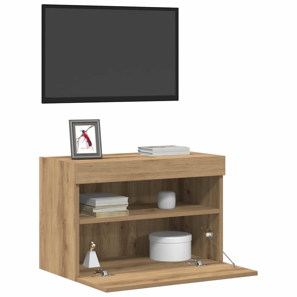 TV Wall Cabinet 2 pcs Artisan oak Engineered Wood