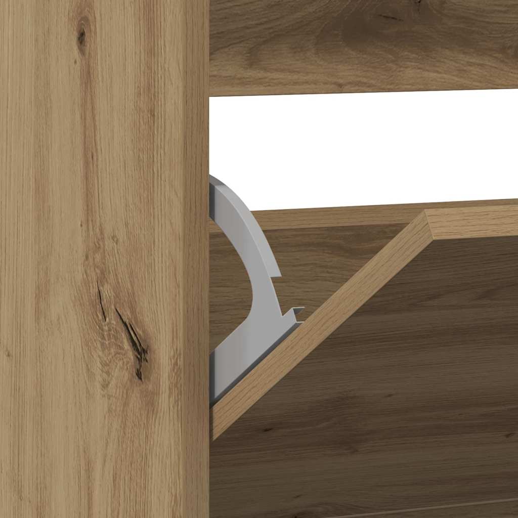 Shoe Cabinet 80 x 21 x 87.5 cm Engineered Wood Smoked Oak