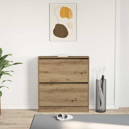 Shoe Cabinet 80 x 21 x 87.5 cm Engineered Wood Smoked Oak