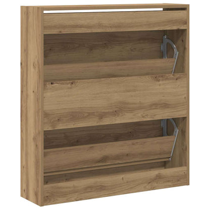 Shoe Cabinet 80 x 21 x 87.5 cm Engineered Wood Smoked Oak