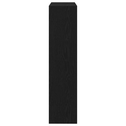 Shoe Cabinet Black Oak 80 x 21 x 87.5 cm Engineered Wood