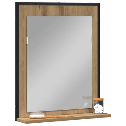 Mirror Artisan oak 50 x 12 x 60 cm Glass and Engineered Wood