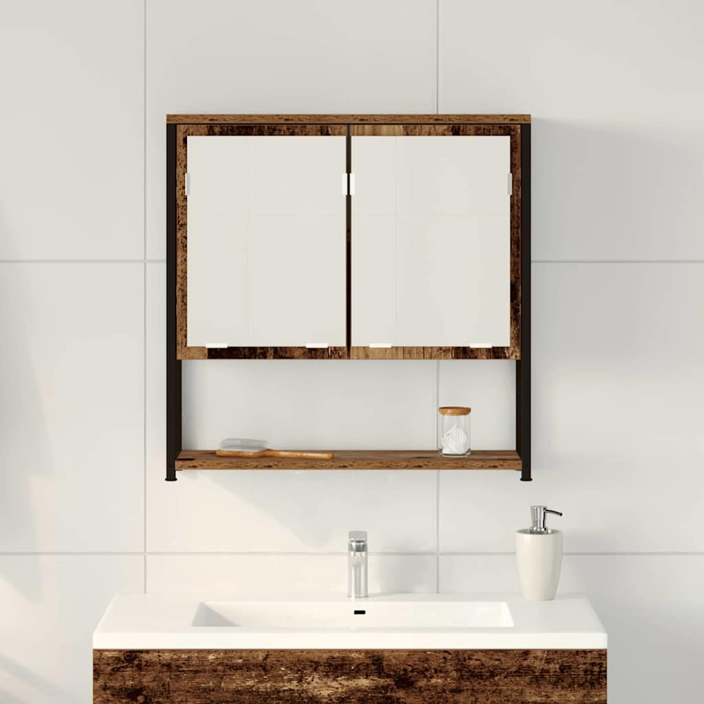 Mirror Cabinet Old Wood 60 x 16 x 60 cm Engineered Wood