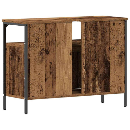 Bathroom Sink Cabinet Old wood 80 x 30 x 60 cm Engineered Wood