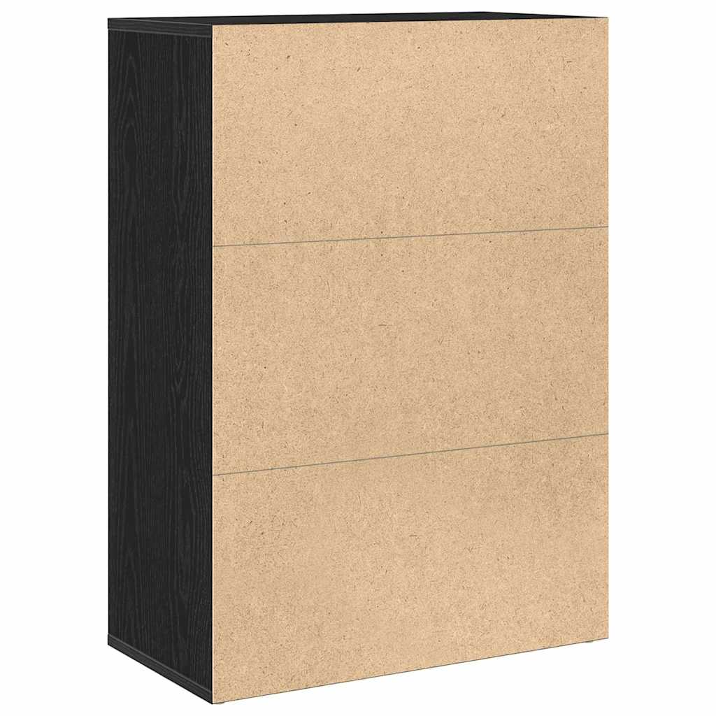 Sideboard Black Oak 60 x 31 x 84 cm Engineered Wood