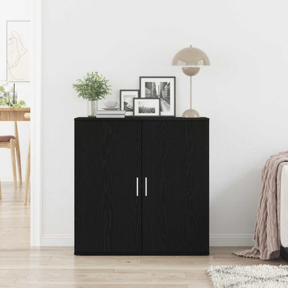 Sideboard Black Oak 79 x 38 x 80 cm Engineered Wood