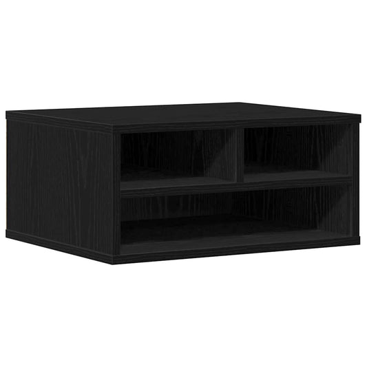 Printer Stand Black Oak 49 x 40 x 22.5 cm Engineered Wood
