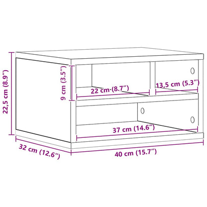 Printer Stand Old Wood 40 x 32 x 22.5 cm Engineered Wood