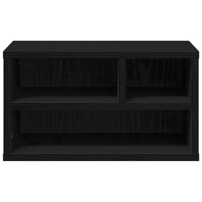 Printer Stand Black Oak 40 x 32 x 22.5 cm Engineered Wood
