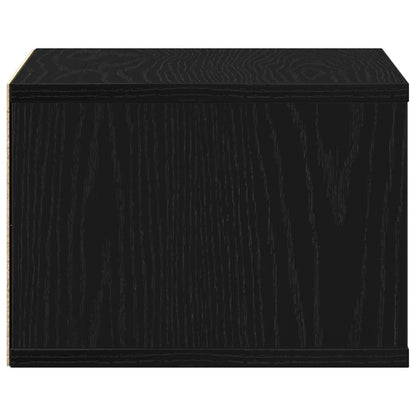 Printer Stand Black Oak 40 x 32 x 22.5 cm Engineered Wood