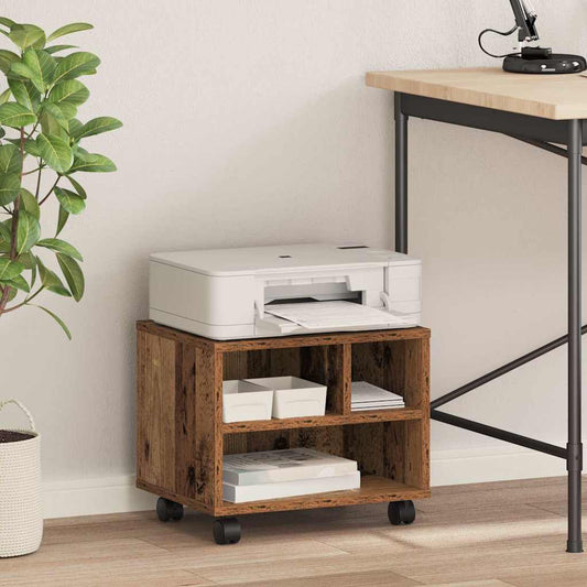 Printer Stand Old Wood 41 x 32 x 34.5 cm Engineered Wood