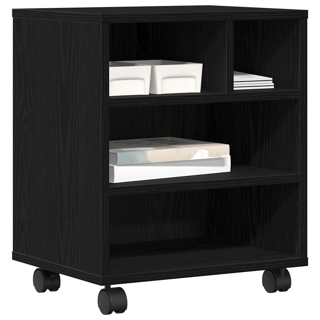 Printer Stand Black Oak 41 x 32 x 48 cm Engineered wood