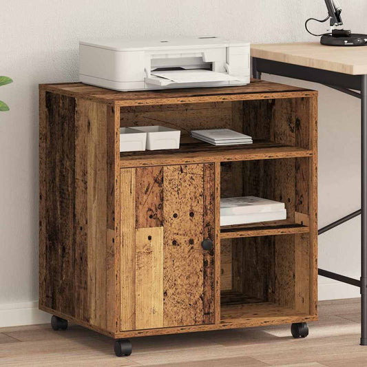 Printer Stand Old wood 60 x 50 x 67 cm Engineered Wood