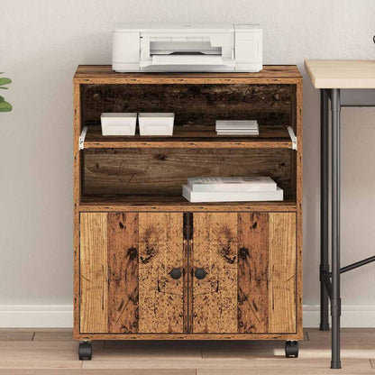 Printer Stand Old Wood 60 x 48 x 74 cm Engineered Wood