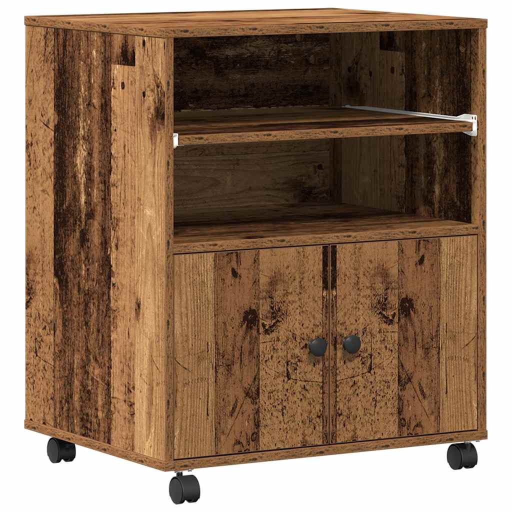 Printer Stand Old Wood 60 x 48 x 74 cm Engineered Wood