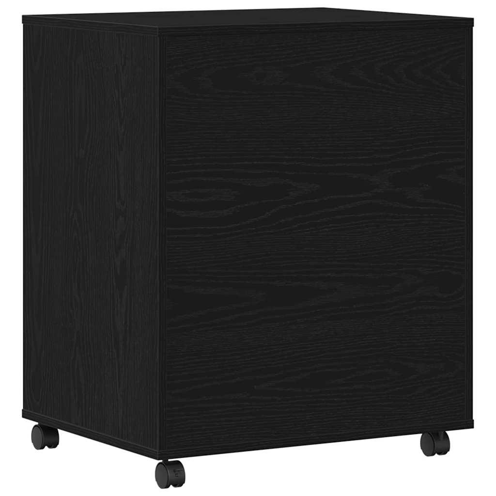 Printer Stand Black Oak 60 x 48 x 74 cm Engineered Wood