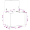 Storage Box Old wood 60 x 42 x 46 cm Engineered Wood