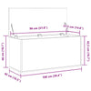 Storage Box Black oak 100 x 42 x 46 cm Engineered Wood