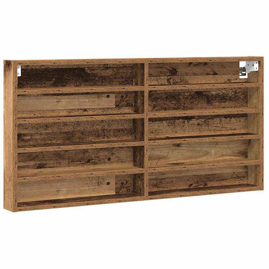 Display Cabinet Wall-Mounted Old Wood 100 x 8.5 x 50 cm