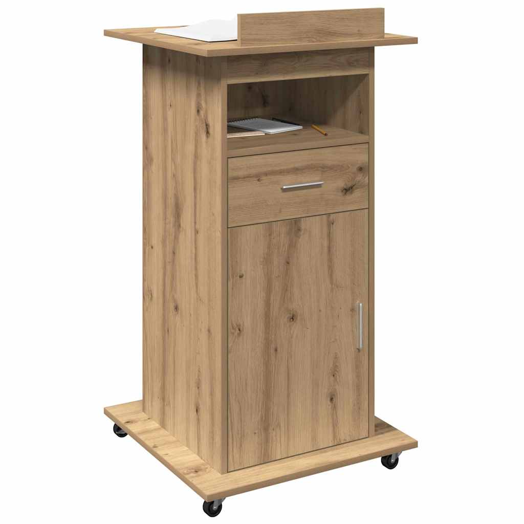 Podium Artisan Oak Engineered Wood 55 x 55 x 107 cm