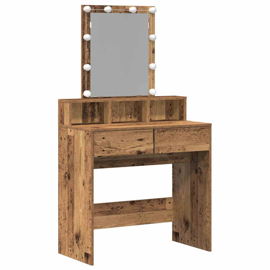 Dressing Table Old Wood 80 x 41 x 144.5 cm Engineered Wood